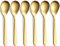 FULLYWARE Cucharas de café Demitasse Gold mate, de acero inoxidable, acabado satinado, mini cucharaditas, cucharas de azúcar, 4.7 pulgadas, juego de 6