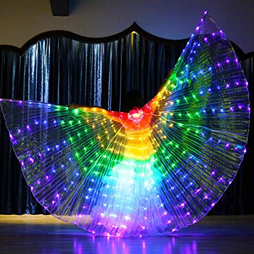 Bar Bauchtanz Flügel, LED Leuchten Bühnenbekleidung Rave 360 Grad Performance Requisiten