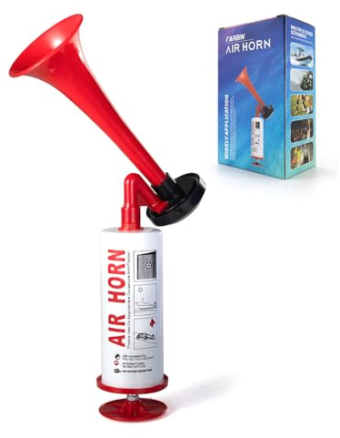 FARBIN Marine and Sports Pump Air Horn,Loud Sound Handheld Signal Boat Horn,Personal Safety Horn Alarm,for Boating,Sports Events,Parties, Birthdays, Games, Camping, Graduation, Aggressive Animals