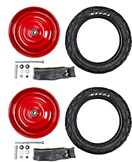 2 Stück 12 1/2 Zoll Scheibenräder Set Kenda Reifen 47-203 AV Klaufix DDR Seifenkiste Bausatz