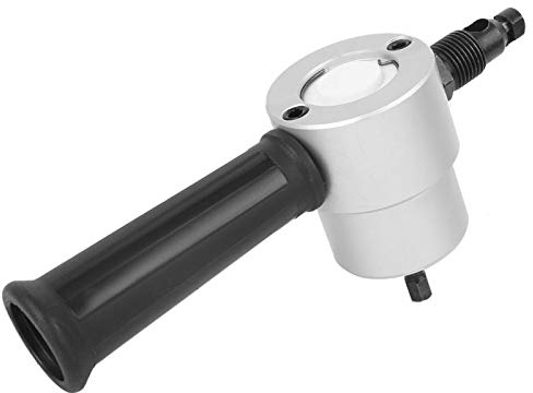 EVTSCAN Neuestes Metallblech Doppelkopf-Nibbler-Cutter-Bohrer-Aufsatz-Schneidwerkzeug mit Schraubenschlüssel und Teilen 5-teiliges Lochsägen-Set