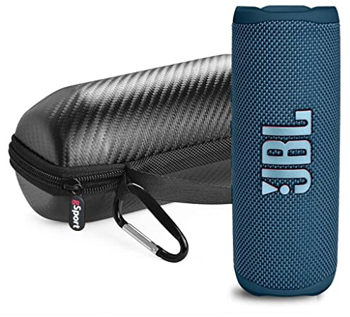 JBL FLIP 6 Enceintes portables étanches avec étui en fibre de carbone gSport (bleu)