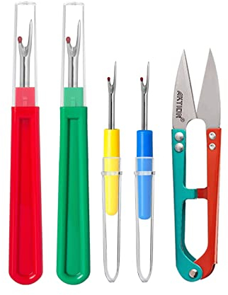 Nähen Nahttrenner, 5 Stück Nähen Nahttrenner Profi Set, Fadenschneider, Groß/Klein Nahtauftrenner, Faden Auftrenner, Nähen Nahttrenner Kit, Nahttrenner Auftrenner, Nahtauftrenner, Fadentrenner