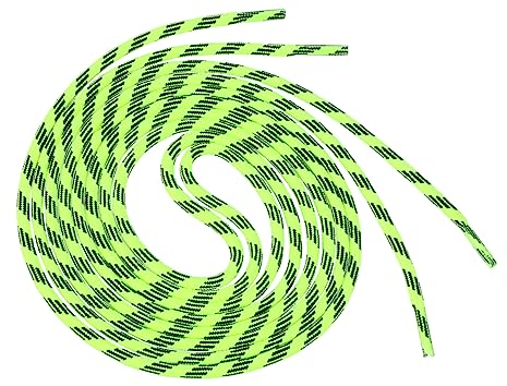 Gelbe Jacquard Schnürsenkel 100cm, 2 Stück aus Polyester für Sportschuhe
