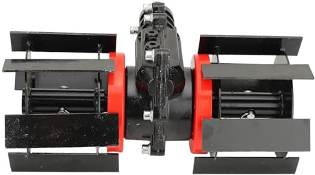 Yusat 10 cm Ogräshjul universal 9 tänder aluminium järn djup ploghjul för gräsklippare jordverktyg vertikalskärare tillbehör (28 mm)