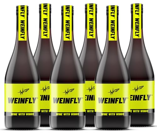WEINFLY – der asozial leckere Energy-Wein | süffig, wild & perfekt zum Feiern | macht jede Party legendär | 6 x 750ml Flasche