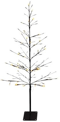 Arbre lumineux 120 cm pour l'extérieur et l'intérieur - 120 LED - Arbre décoratif lumineux blanc chaud - Arbre de Noël et d'hiver