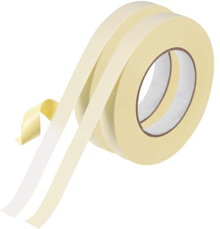sourcing map Lot de 2 rouleaux de ruban adhésif isolant en acétate, 1,8 cm x 29,9 m, blanc électrique, résistant à la chaleur, pour ordinateur portable, guitare électrique, automobile, réparation de