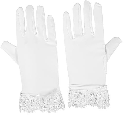 SHERCHPRY 1paar Elegante Satinierte Brauthandschuhe Für Hochzeiten Festliche Anlässe Tanz Bequeme Und Stilvolle Accessoires Für Braut