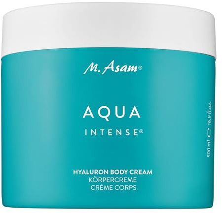 M. Asam Aqua Intense Hyaluron Körpercreme (500ml) | Feuchtigkeitsspendende Körperlotion mit Sheabutter & Hyaluron, Körpercreme für sehr trockene Haut