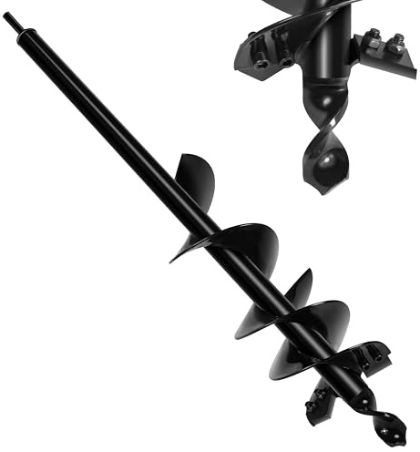 4X25 Auger Drill bit for Planting,Double Blade Heavy Duty Garden Auger Post Hole Digger-3/8 Hex Drive Drill, for Planting Bulb & Bedding Plant