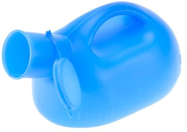 Healvian Urinale da Viaggio Maschile Portatile in Materiale Pe con Capacità 2000ml, Design Confortevole e Forma Sdraiata, Dotato di Coperchio e Beccuccio Trapezoidale per Colore Casuale