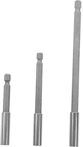 Toddmomy Porte-embout de Perceuse Professionnel Magnétique en Acier Carbone 3 Pièces, Tige D'extension Hexagonale 1/4 Pouces Compatible, Connexion Fiable et Robuste pour Forets