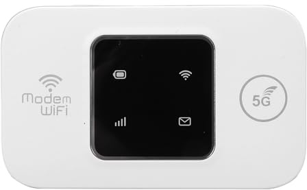 TIKATARER 4G Portable USB Modem, Unlocked Mobile Hotspot with SIM Card Slot, 300Mbps Speed, 3000mAh Rechargeable Battery Router for 10 Devices Connection Travel Internet (White)