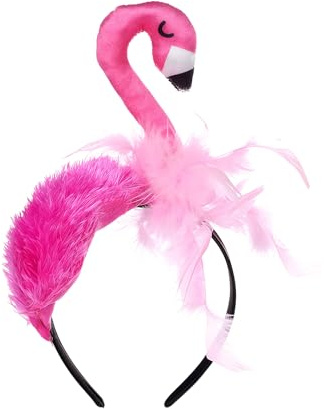 OuryTech Flamingo Hårree, flamingo hårband dam, kreativ flamingo fascinator för karneval och tropiskt party hårband för kvinnor