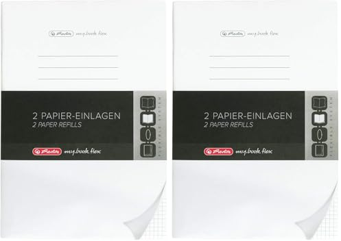 Herlitz 50034086 Refill für Notizheft flex, A4, 2 x 40 Blatt kariert, 1 Stück (Packung mit 2)