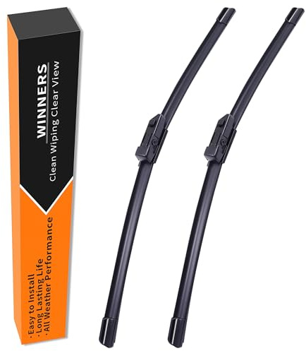WINNERS Windshield Wiper Blades for 2024 2025 Ford Ranger - 25+17 Front Wipers Set of 2, Heavy-Duty All-Weather Beam Blade Truck Replacement Kit