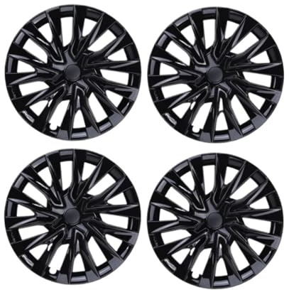 Felgenabdeckung Für Tesla Für Modell 3 Für Highland Für Version 2024 4PCS 18 Zoll Radkappen Ersatzrad Radkappe Vollrandabdeckung Zubehör(Bright Black)