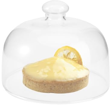 VALICLUD Copri Torta Coperchio in Vetro Trasparente, Copertura la Conservazione degli Alimenti per Torte, Portatile e Facile da Trasportare per Feste e Buffet