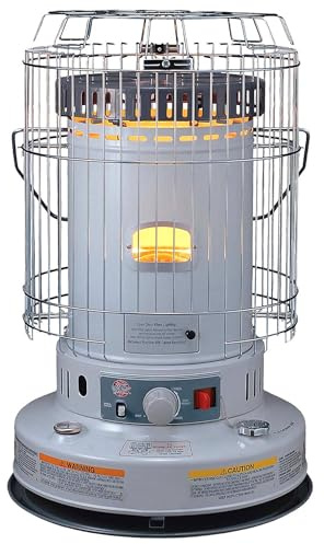 Comfort Glow Indoor Kerosene Convection Heater, 23,800 BTUs, Grey - KW-24J