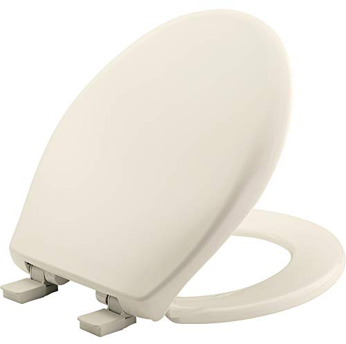 Mayfair 887SLOW 346 Affinity Slow Close Removable Plastic Toilet Seat that Will Never Loosen, Providing The Perfect Fit Long Lasting Solid, Biscuit, Round