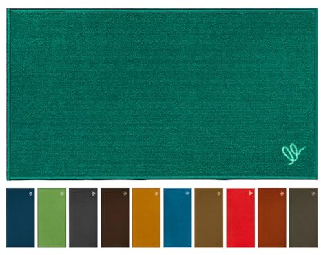 OLIVO.shop | SMART Tappeto cucina moderno multiuso, tappeto cucina antiscivolo lavabile, passatoia corridoio antiscivolo, vari colori e misure (VERDE PETROLIO, 50x130 cm)