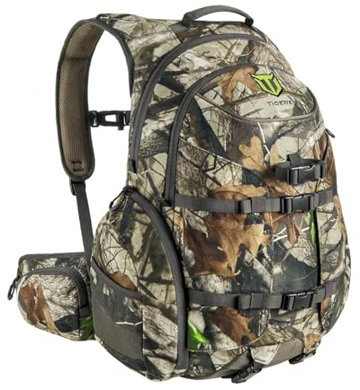 TIDEWE, Jagdrucksack mit wasserdichtem Regenschutz für Gewehr Bogenpistole, (Next Camo G2 & Realtree Edge)