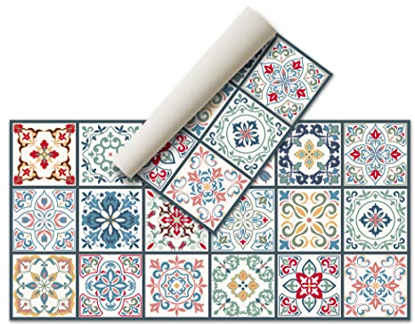 Alfombras Vinilicas para el Hogar 80 X 40 - Alfombra Vinilica Cocina Resistente y Antitropiezos - Alfombra Cocina Lavable Antideslizante para Interior/Exterior - Alfombras de Vinilo Esponjosas