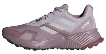 adidas Mujer Terrex Soulstride Trail Running Shoes, preloved Fig/Grey One/Quiet Crimson, 41 1/3 EU