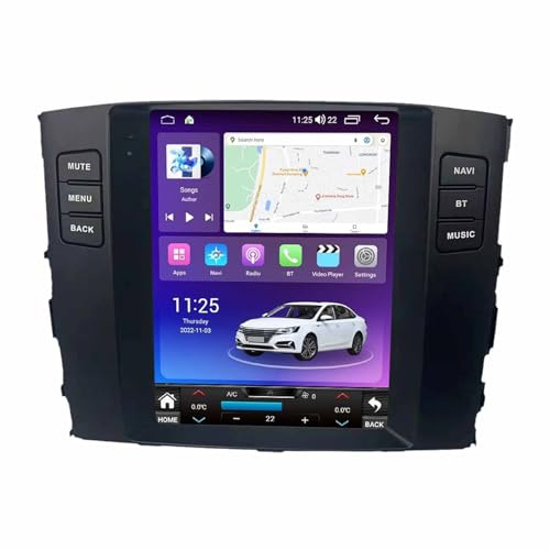 BOJONTN 9.7 Pulgadas Android 14 Doble DIN Radio de Coche para Mitsubishi Pajero V97 V93 2006-2014 con CarPlay inalámbrico GPS Navi Cámara de Respaldo Controles del Volante Bluetooth(SK8(8+128G))