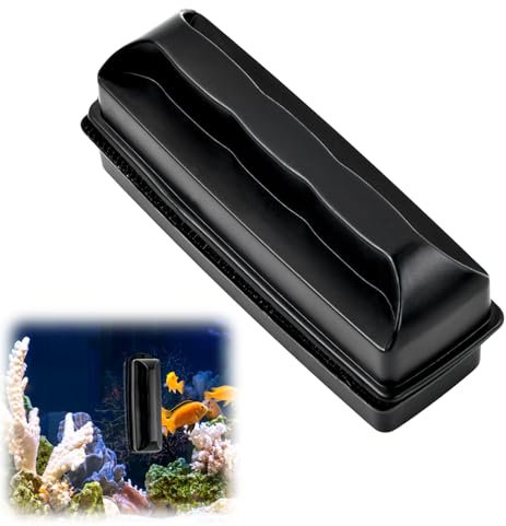 Dewocke Aquarium Glas Starke Magnetbürste, Algenmagnet, Magnetisches Reinigungswerkzeug, Scheibenreiniger Magnet, Aquarium Scheibenreiniger, Reinigungs Magnet Bürste, Aquarium Reinigung Zubehör