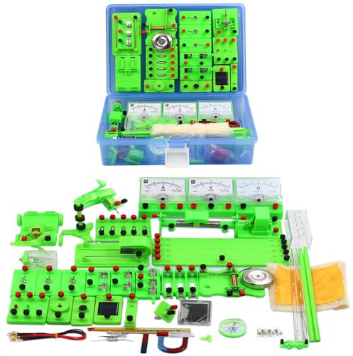 Circuito Starter Kit,kit circuito elettrico scuola media, Kit di Del Circuito Elettrico di Fisica, 95 pcs Accessori per Circuiti,Sviluppa Le capacità Intellettuali,per Ragazzi delle scuole Superiori