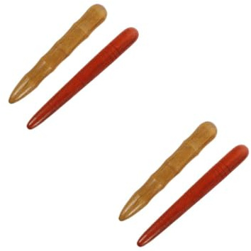 FRCOLOR 2 Sätze Akupunkturstab Massage Stick Massagestab Für Energieausgleich Hausschuhe Akupunkturpunkt Spa Pads Hölzerne Massagegeräte Fußmassagegerät Aus Holz 2 Stücke * 2