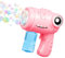 Aischens Pistolet à Bulles Dinosaure Enfants, Machine à Bulles Automatique avec Solution à Bulles pour Enfants 3+ Ans, Jouet à Bulles Électrique pour Cadeau Anniversaire Fêtes Mariage Extérieur (Rose)