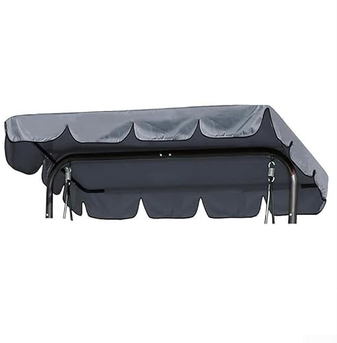 Besttoolifes Garden Swing Canopy Replacement, Swing Chair Canopy Replacement For Swings Seat 3 Seater Swing Canopy Replacement Cover Waterproof Windproof For Outdoor Yard(Gray)