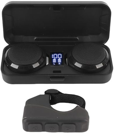 Tbest MOTORCYCLE -Headset Trådlös Hjälmhögtalare Aktiv Brusavbrytande Fjärrkontroll 50 Timmar Batterilivslängd Utomhus Sporthjälm Headset