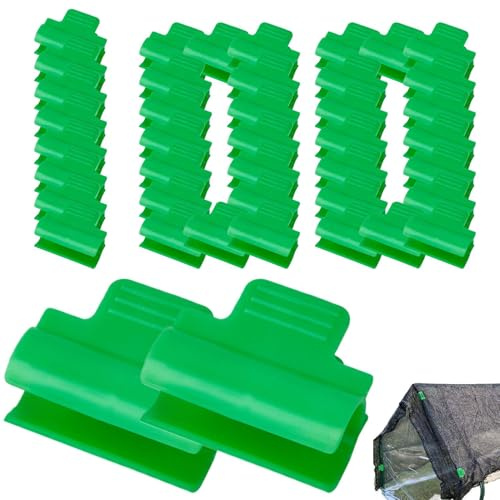 Clips de red de jardín, abrazaderas de tubería de 100 piezas, accesorios resistentes, soportes de repuesto para cultivo, granja, invernadero, interior