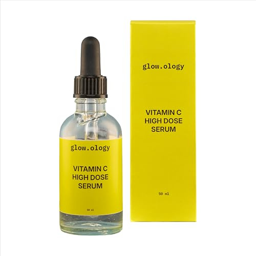 glow.ology - VITAMIN C HIGH DOSE SERUM 50 ml | Anti-Aging Pflege gegen Falten & Pigmentflecken | Mit 3-fach Vitamin C Komplex | Vegan | Made in Germany | Für strahlende Haut