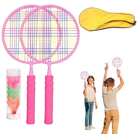 Badminton Set for Kids - Children's Badminton Set - Portable Equipment for Youth Programs 3 to 7 Years Old Sports Training Equipment Camping Picnic Lawn Games