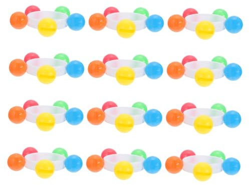 GALPADA 12pcs Kids Wrist Rattle Toys Jingle Bells, Plastic Musical Wristbands for Babies and Toddlers, Loud and Sound, Can Be Worn on Ankles Or Wrists, for Teaching Activities and Random Color