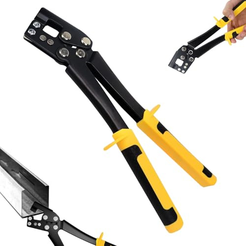 Crimpadora para Pernos de Acero, 30 cm Herramienta de Mano para Paneles de Yeso, Dimensiones de Corte de 0,4 a 0,8 cm Alicates de Crimpadora de Espárragos, para Oficinas, Almacenes