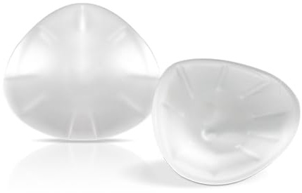 NORFULL Silicone Breast Form Mastectomy Prosthesis Triangle Concave Bra Enhancer Insert One Piece, B Cup 300g,Transparent