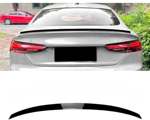 Spoiler Bak För Audi A5 F5 Sportback four-door version S5 2017-2024, Bil Bakvinge, Bakre Trunk Spoiler Bil Vingar Tuning Exteriör Del,Glossy Black
