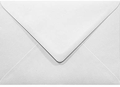 Netuno 100 Umschläge Weiß gerippt DIN B6 12,5x17,5 cm festlich und stilvoll | 120g Aster Laid White · elegante und hochwertige weiße Kuverts Strukturpapier für Hochzeit, Einladungen & Grußkarten