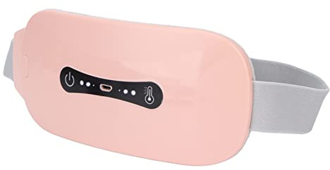 ciciglow Menstruations-Heizkissen, Linderung von Schmerzen Im Unteren Rücken, USB-Wärmegürtel mit 3 Wärmestufen und 3 Massagemodi, Linderung von Rückenschmerzen für Frauen und Mädchen (Rosa)