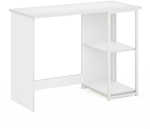 Furinno Computer Desk, Solid White/White, 74.2 (D) x 101 (W) x 45 (H) cm