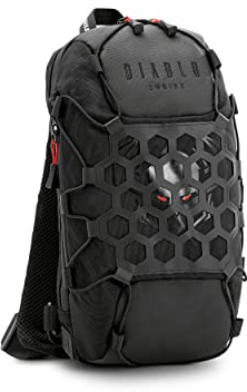 Diablo Umhängetasche Schulterrucksack Brusttasche USB-Anschluss Anti-Diebstahl Zahlenschloss für Reißverschluss 11 Taschen Wasserdicht