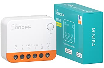 SONOFF MINI R4 WiFi Smart Switch 2-Way, Interruttore intelligente fai-da-te, modalità relè staccabile, WiFi 2.4G, controllo APP, Funziona con Alexa, Google Home, controllo remoto eWeLink