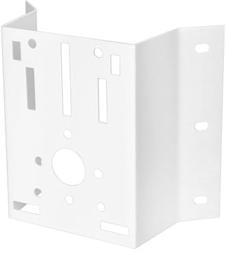 QWORK® Groß Edelstahl Überwachungskameras Halterung Wand Eckwinkel Kamera Halterung für Außenwandecken – 210x245 mm
