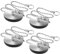 FIHODONE 4 Piezas Tapon Bañera, Tapon Lavabo de 46mm-42mm, Tapon Fregadero Cocina de Acero Inoxidable, Tapon Bañera Universal con Cadena de Bolas y Ganchos, para Fregadero de Cocina Baño Lavabo